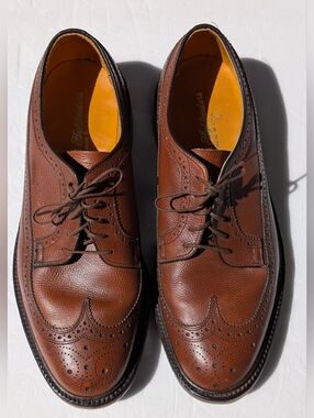 Keith Highlander Shoes Mens 10.5E Brown Wingtip Longwing Full Brogue Derby